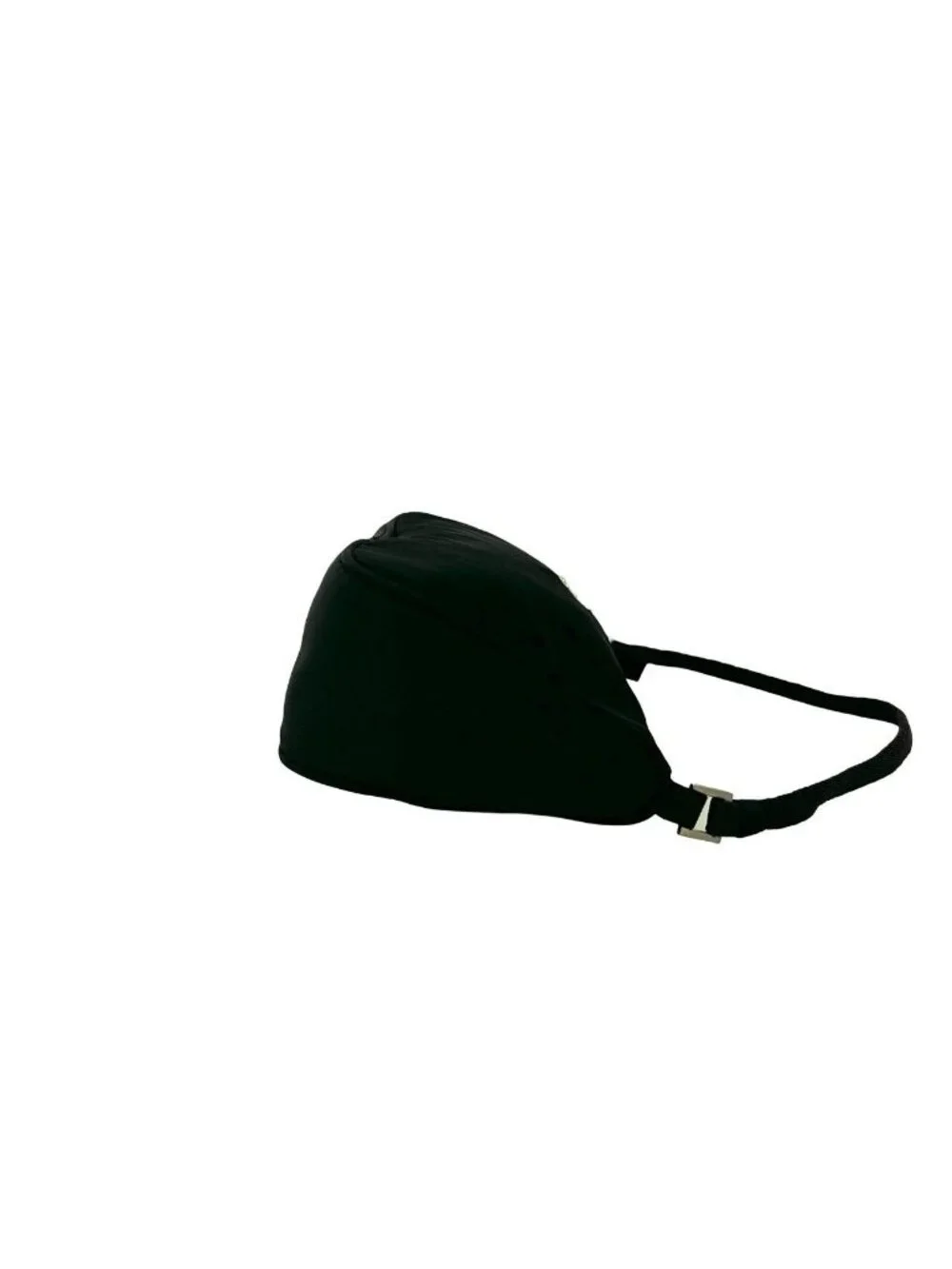 Prada Triangle Logo Plate Tessuto Nylon Mini Handbag Pouch Black